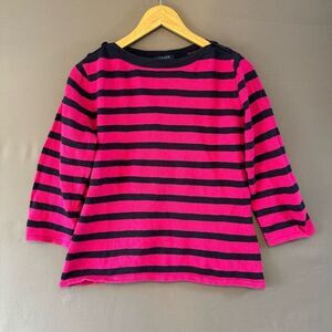 Chaps Ralph Lauren Women’s Long Sleeve Striped Knit Shirt Size Large Cotton